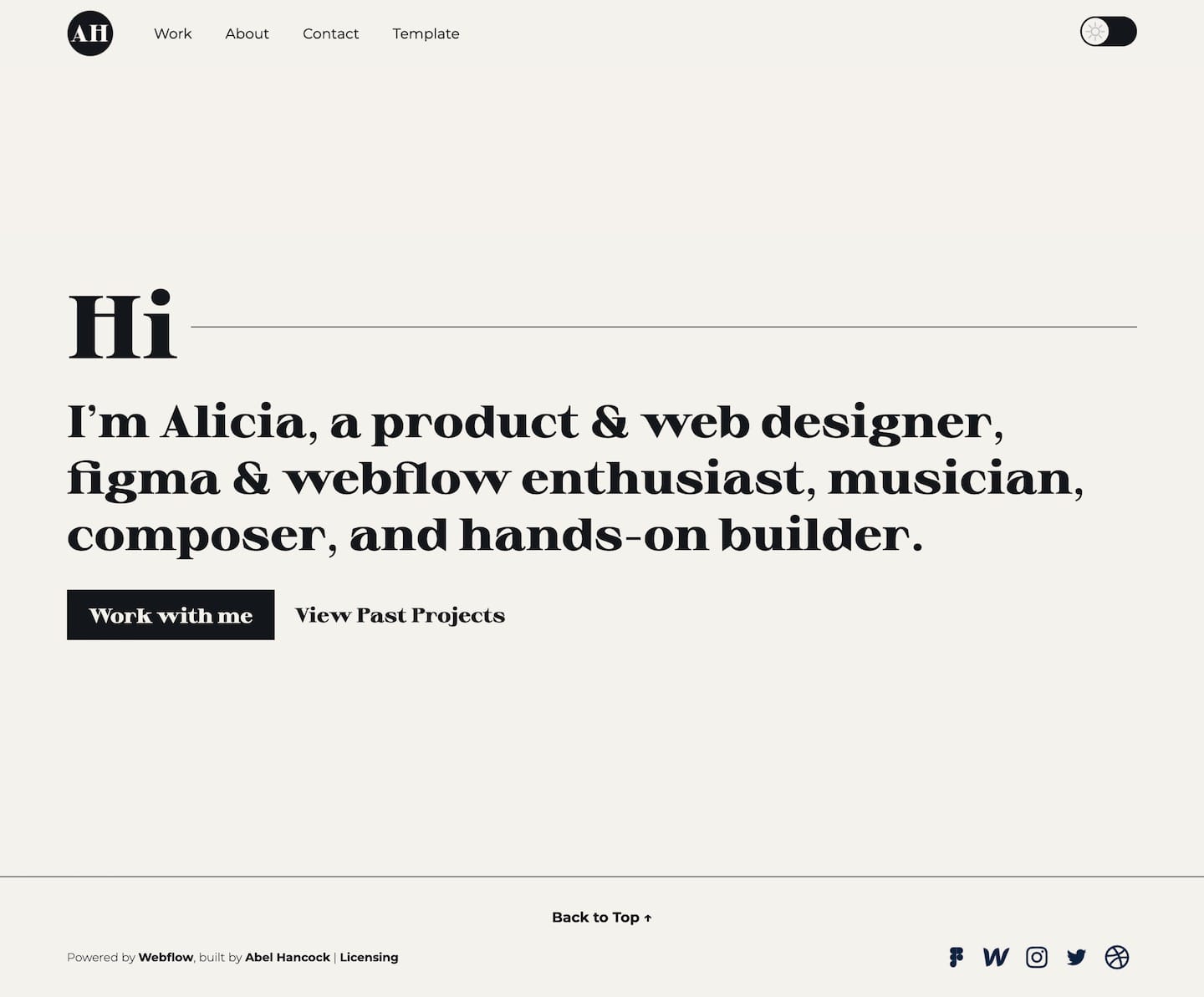 Adept Portfolio Webflow Template screenshot